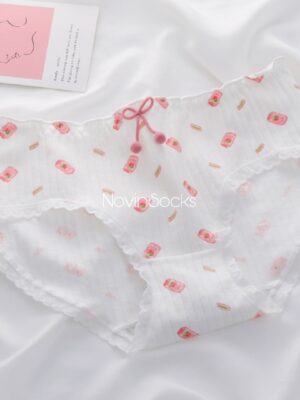 شورت طرح خرس پاپیونی صورتی ( سایز 40-44) - تصویر 5
