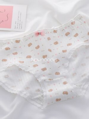 شورت طرح خرس پاپیونی صورتی ( سایز 40-44) - تصویر 7
