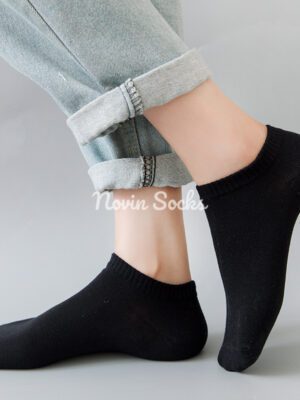 جوراب مچی نخی ساده4212 - تصویر 3