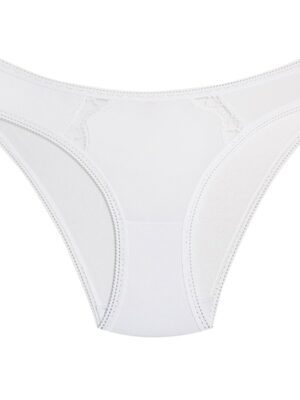 شورت برند لین گیپور گلدار کد 602 سفید