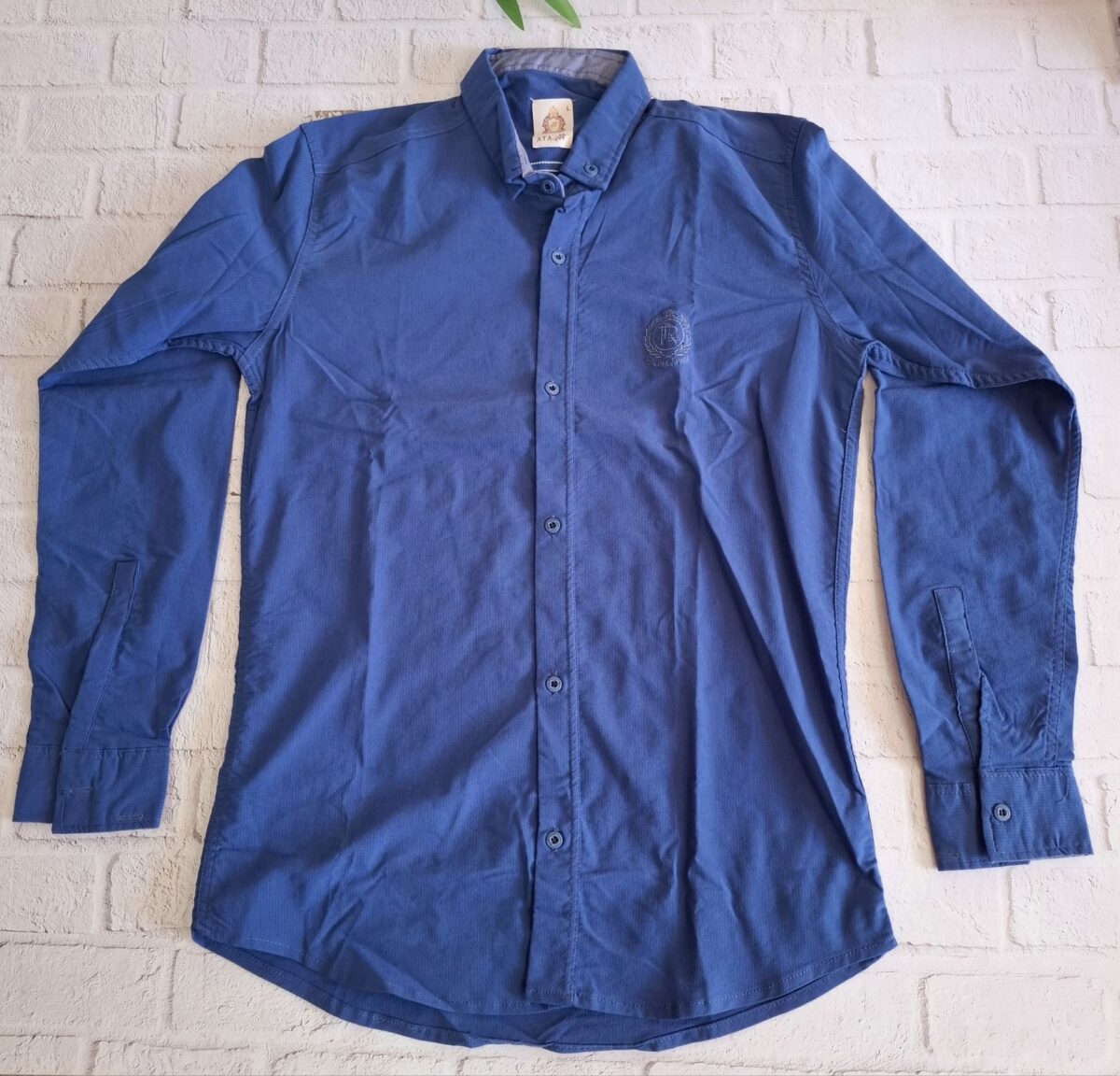 ۲۰۲۵۰۵۱۷_۱۲۱۰۴۰ پیراهن ساده مردانه آبی تیره کد 178 - تصویر 1