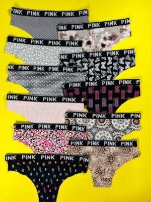 شورت کمر PINK کد 105389 (طرح رندوم )