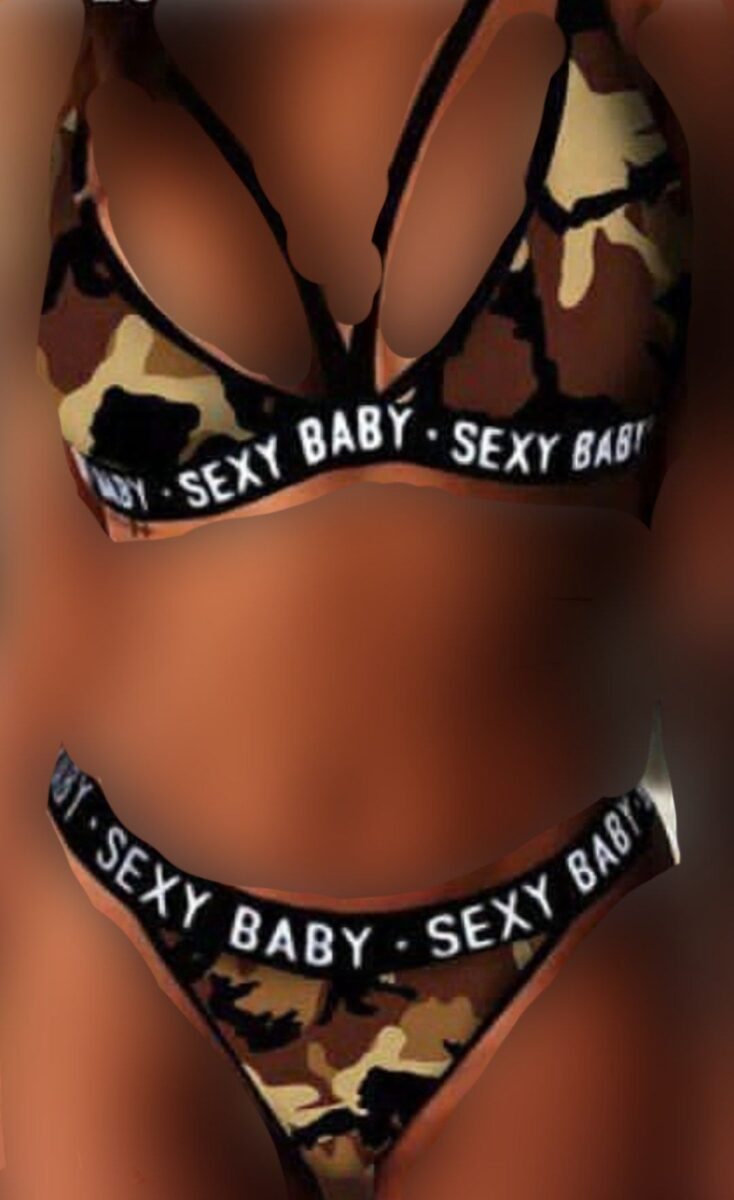 -215522_temp ست شورت و سوتین چریکی قهوه ای کد 5503 - تصویر 1