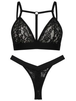 ست شورت و سوتین زنانه رونیا مدل هارنس دار بدون فنر کد 5515-716