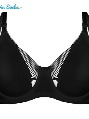 سوتین زنانه لین مدل پرسی فنردار طرح پروانه کد 4680-744