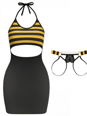 لباس خواب زنانه مدل زنبوری کد 5505-1004