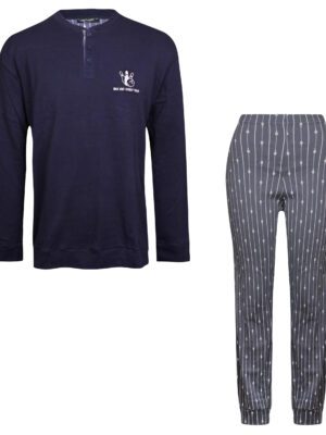 ست تی شرت و شلوار مردانه لین مدل نخ پنبه کد 5197-496