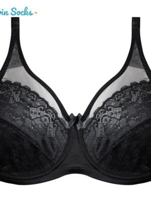 ست شورت و سوتین زنانه شاندرمن مدل فنردار گیپور گلدار کد 5080-2464-04