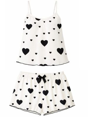 لباس خواب زنانه ماییلدا مدل قلبی کد 5623-4801