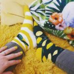 جوراب ساقدار لنگه به لنگه لیمویی - تصویر 2