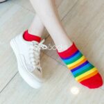 جوراب مچی رنگین کمونی -طیف قرمز - تصویر 2