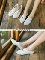 جوراب کالجی قلب قرمز - تصویر 4