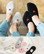 جوراب کالجی قلب قرمز