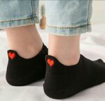 جوراب مچی پشت قلبی قرمز