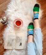 جوراب مچی طرح خونه سبز