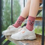 جوراب ساقدار شکلک - گلبهی