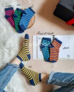 جوراب نیم ساق رینگی با رنگ های آبنباتی - تصویر 2