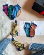 جوراب نیم ساق رینگی با رنگ های آبنباتی