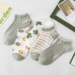 جوراب مچی گل گلی سبز