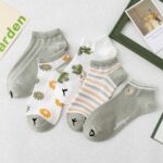 جوراب مچی گل گلی سبز - تصویر 2