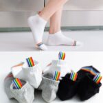 جوراب مچی طرح Rainbow