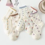 جوراب ساقدار گل گلی