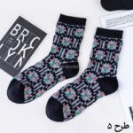 جوراب ساقدار گل گلی مشکی - تصویر 14