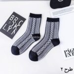 جوراب ساقدار گل گلی مشکی - تصویر 15