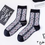 جوراب ساقدار گل گلی مشکی - تصویر 17