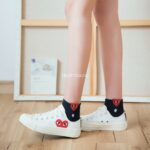 جوراب مچی کنار قلبی قرمز - تصویر 5
