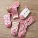 جوراب ساقدار گل گلی صورتی - تصویر 9