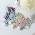 جوراب چهارخونه طرح دار ( ساقدار و مچی) - تصویر 3