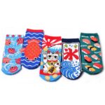 جوراب مچی طرح ماهی و گربه - تصویر 9