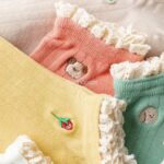 جوراب لبه گیپوری با گلدوزی میوه 1027 - تصویر 6