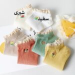 جوراب لبه گیپوری با گلدوزی میوه 1027 - تصویر 12