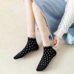 جوراب مچی نخی لبه چین دار - تصویر 4