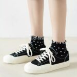 جوراب مچی نخی لبه چین دار - تصویر 11