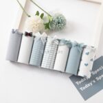 شورت زنانه نخی طرح قلبی آبی (سایز ۳۸-۴۲) - تصویر 4