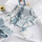 شورت زنانه نخی طرح قلبی آبی (سایز ۳۸-۴۲) - تصویر 12