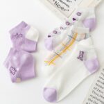 جوراب مچی خرسی توری یاسی - تصویر 7