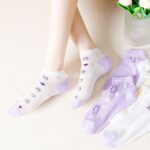 جوراب مچی خرسی توری یاسی - تصویر 4