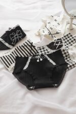 شورت سیاه سفید پاپیونی (سایز 38 الی 42) - تصویر 5