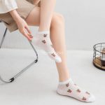 جوراب توری خرسی کرمی - تصویر 4