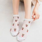 جوراب توری خرسی کرمی - تصویر 5