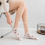 جوراب توری خرسی کرمی - تصویر 6