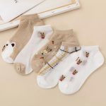 جوراب توری خرسی کرمی - تصویر 7