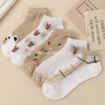 جوراب توری خرسی کرمی - تصویر 8