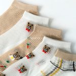 جوراب توری خرسی کرمی - تصویر 9