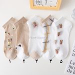 جوراب توری خرسی کرمی - تصویر 2