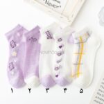 جوراب مچی خرسی توری یاسی - تصویر 3